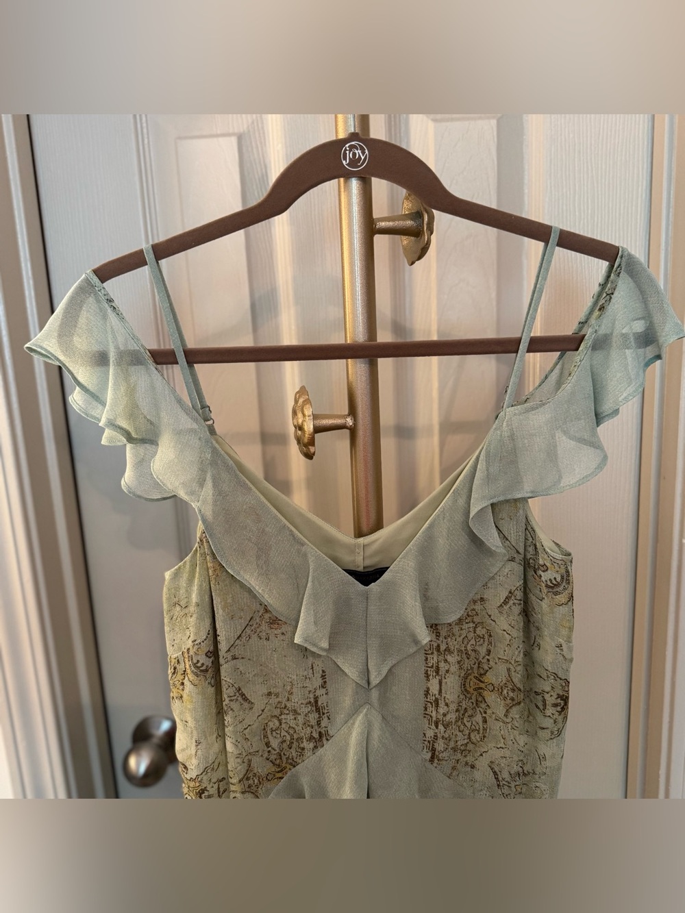 BCBGMAXAZRIA "Linnette" cold-shoulder frill dress - Picture 2 of 7